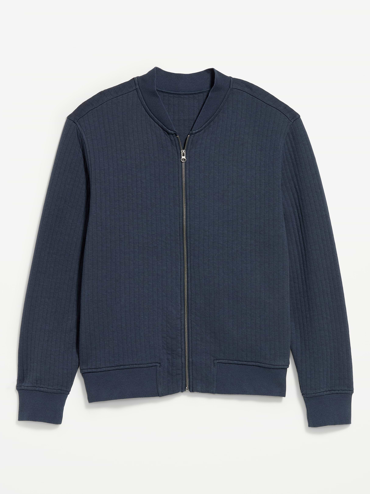 Quilted Fleece Bomber Jacket - Dusk Navy