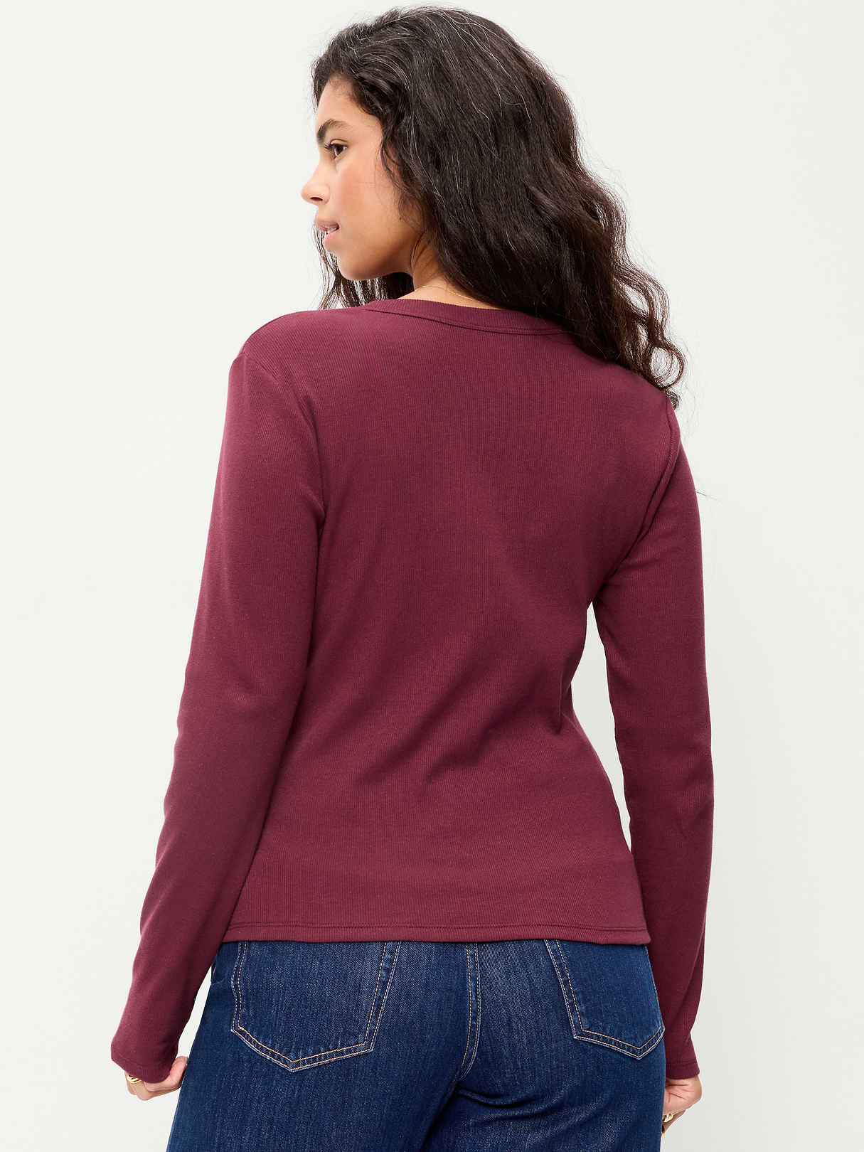 Snug Long-Sleeve Striped Ribbed T-Shirt - Reddy Or Not