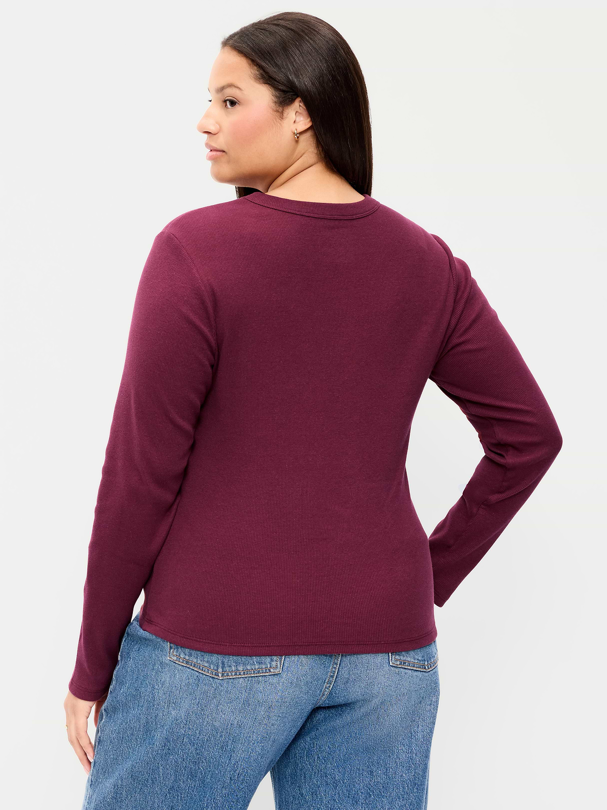 Snug Long-Sleeve Striped Ribbed T-Shirt - Reddy Or Not