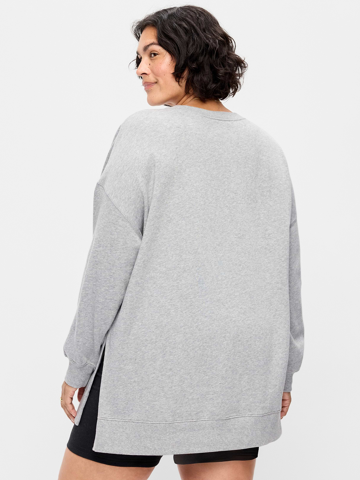 SoComfy Relaxed Tunic Sweatshirt - Heather Gray