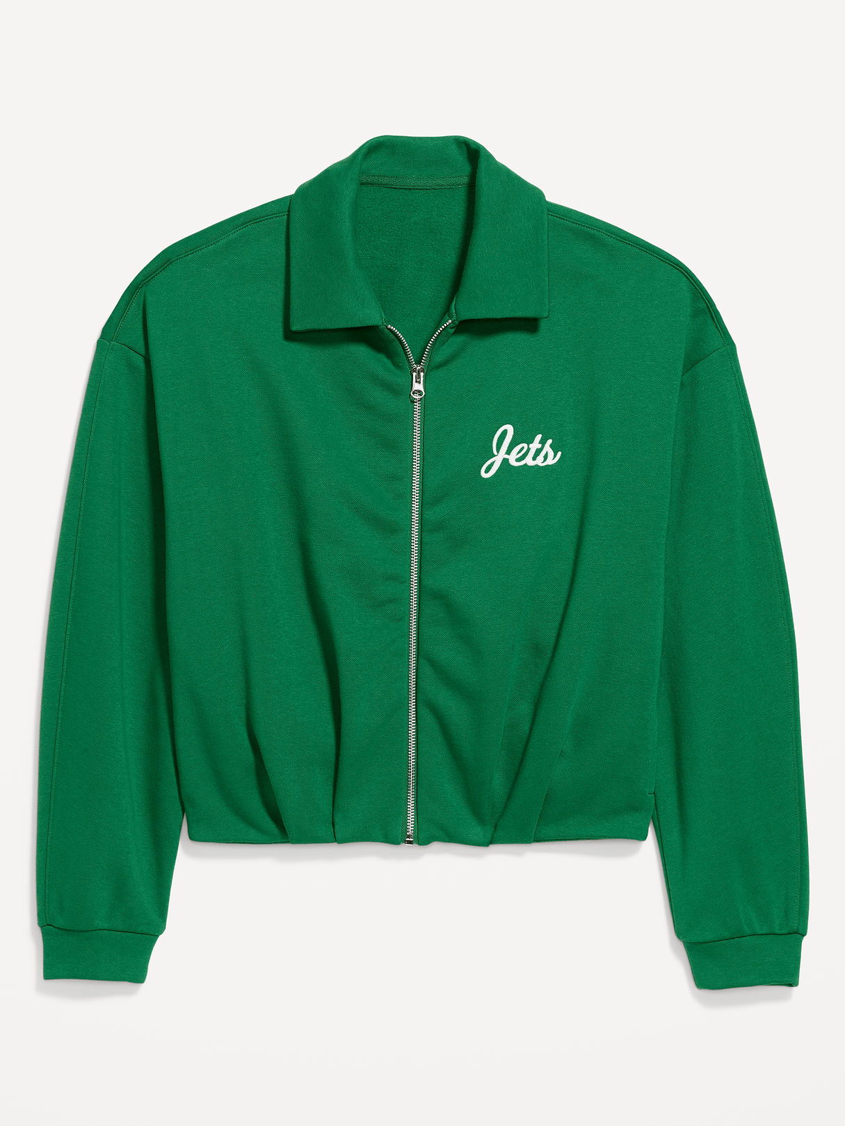 Buffalo Bills Oversized Fleece Bomber Jacket for Women - New York Jets