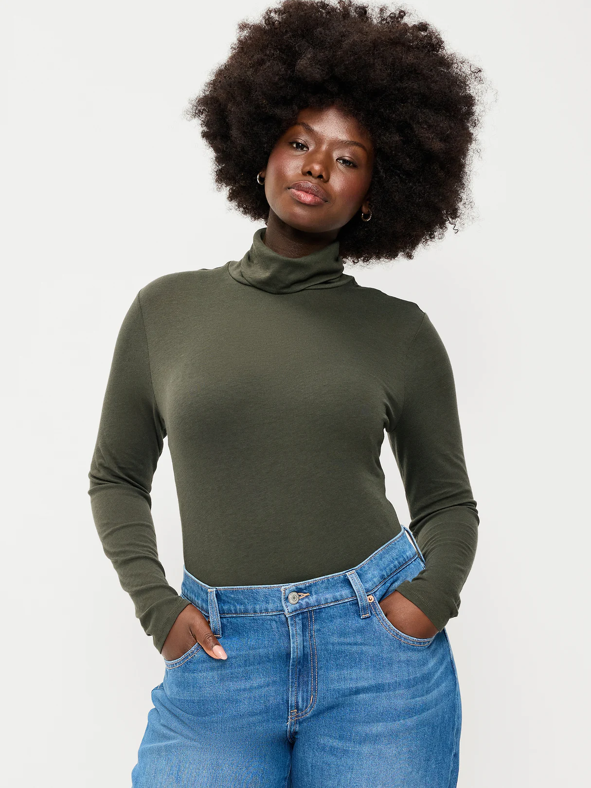 Slim-Fit Turtleneck - Forest Tapestry