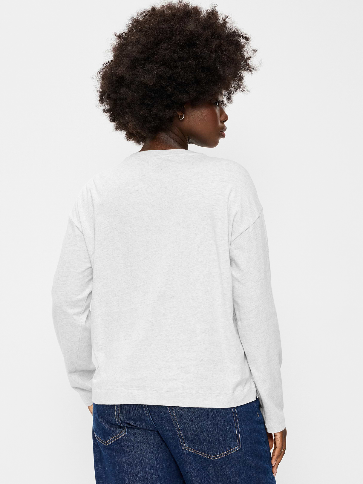 Vintage Long-Sleeve Crew-Neck T-Shirt - Light Heather Gray