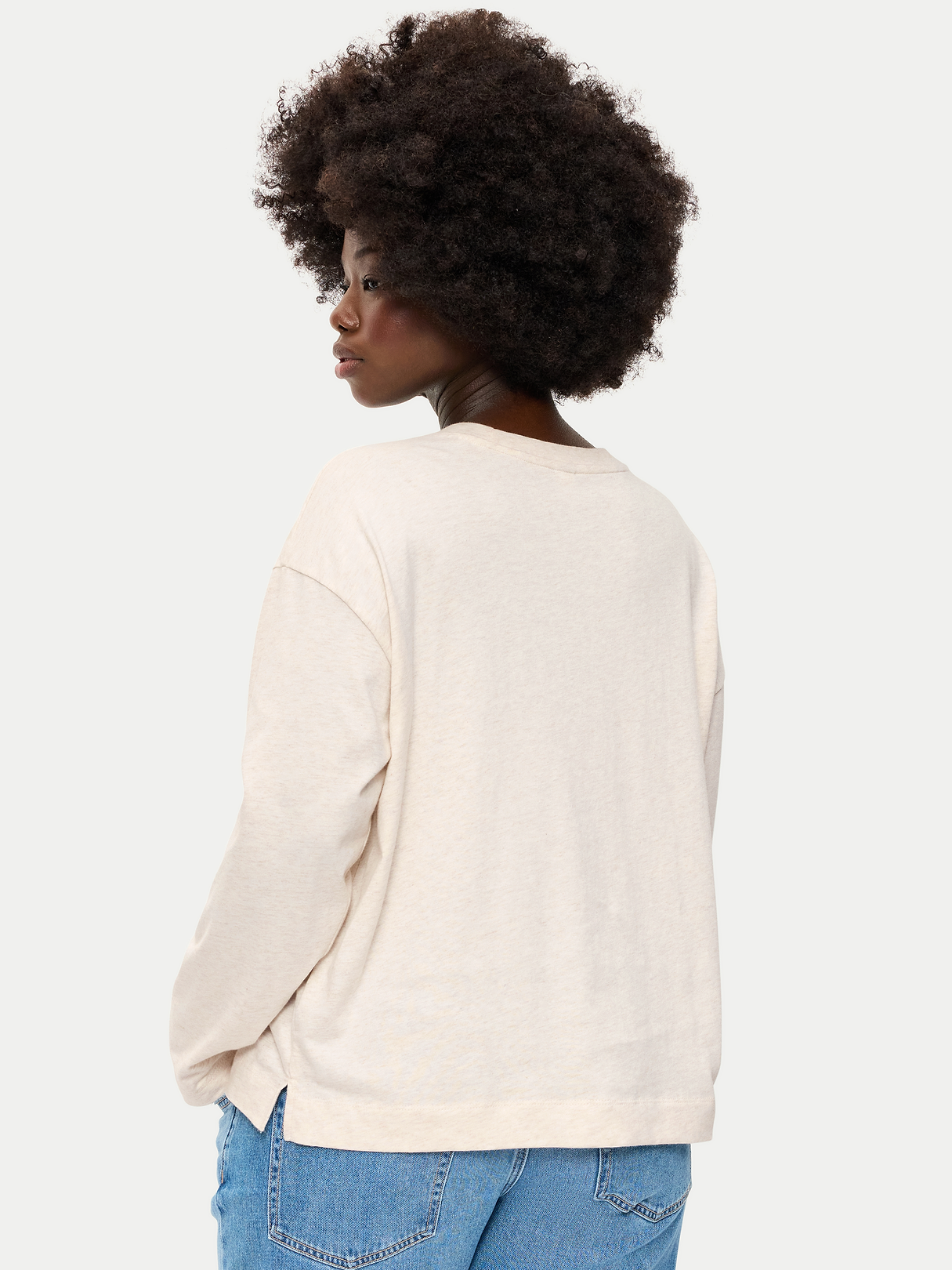 Vintage Long-Sleeve Crew-Neck T-Shirt - Oatmeal Heather