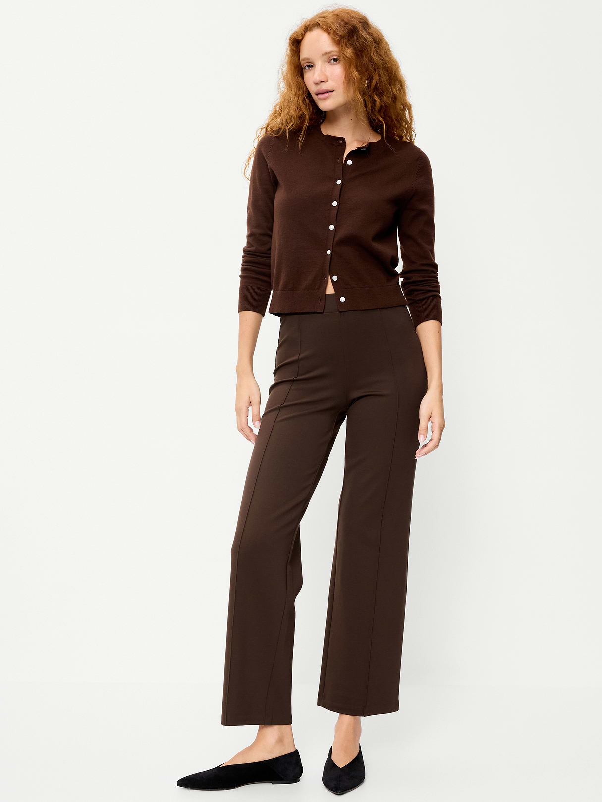 Extra High-Waisted Stevie Straight Pants - Earthen