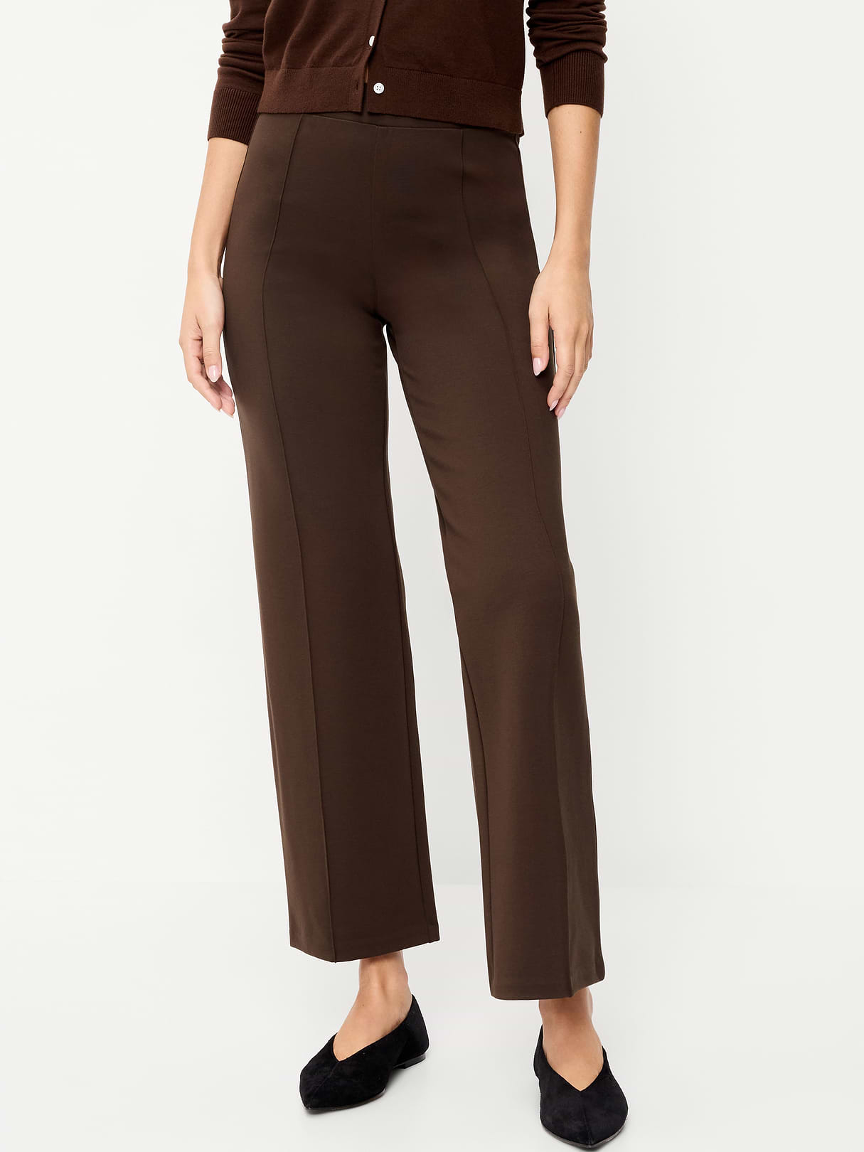 Extra High-Waisted Stevie Straight Pants - Earthen