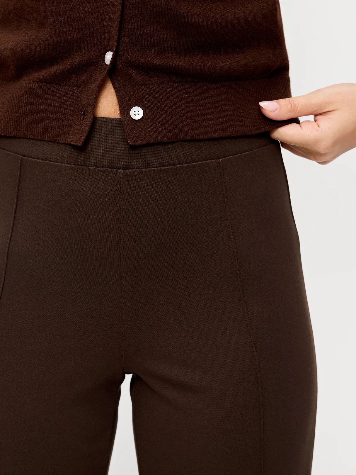 Extra High-Waisted Stevie Straight Pants - Earthen