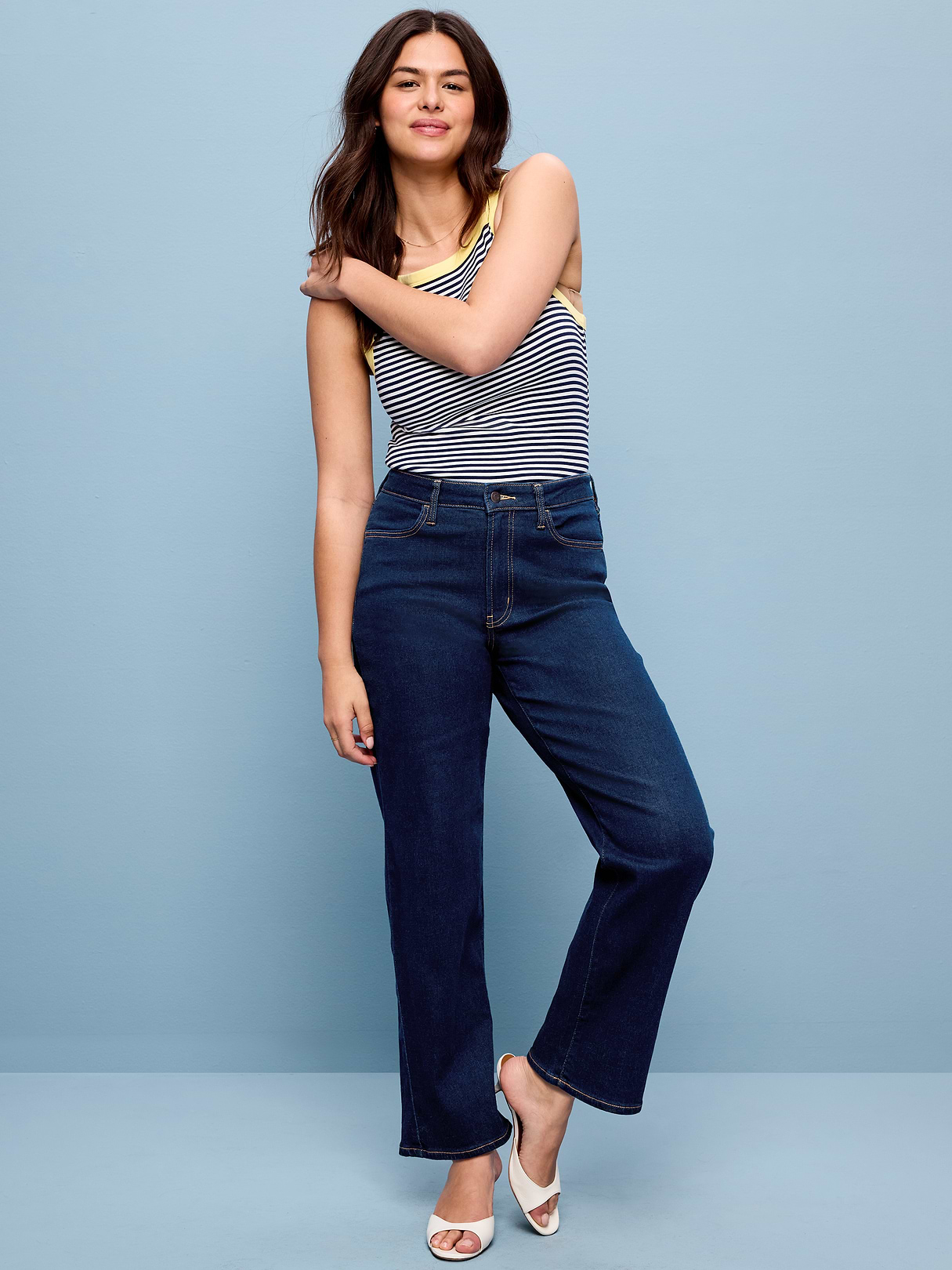 High-Waisted Wow Loose Jeans - Dark Wash