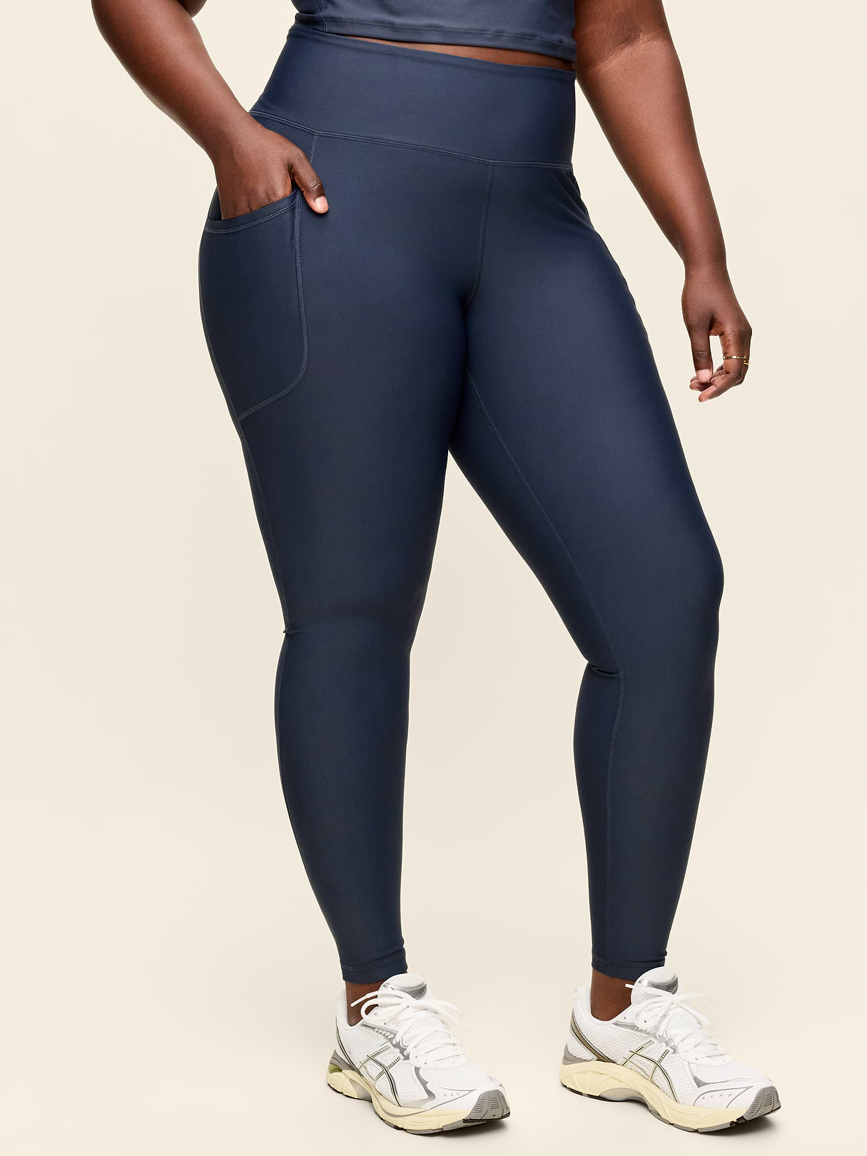 High-Waisted PowerSoft Full-Length Pocket Leggings - Dusk Navy (751138202)