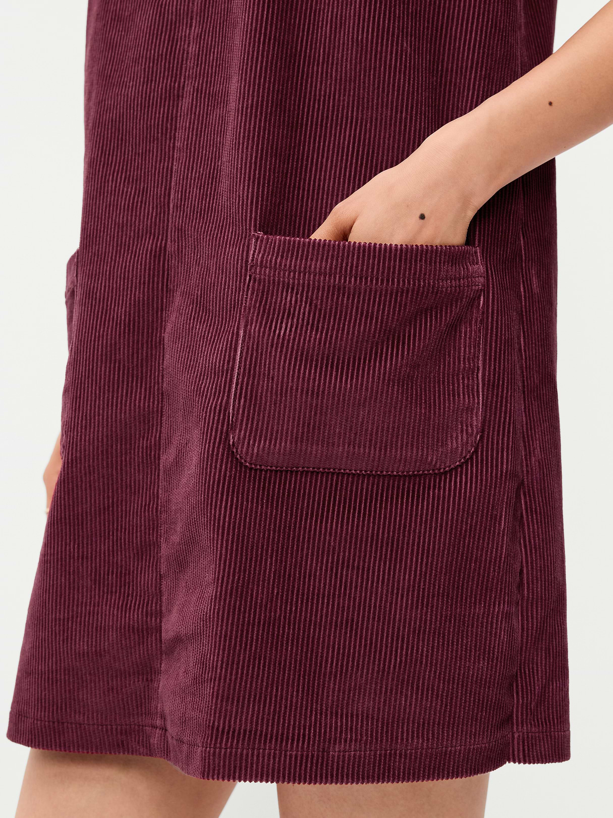 Sleeveless Pinafore Mini Dress - Red Lacquer