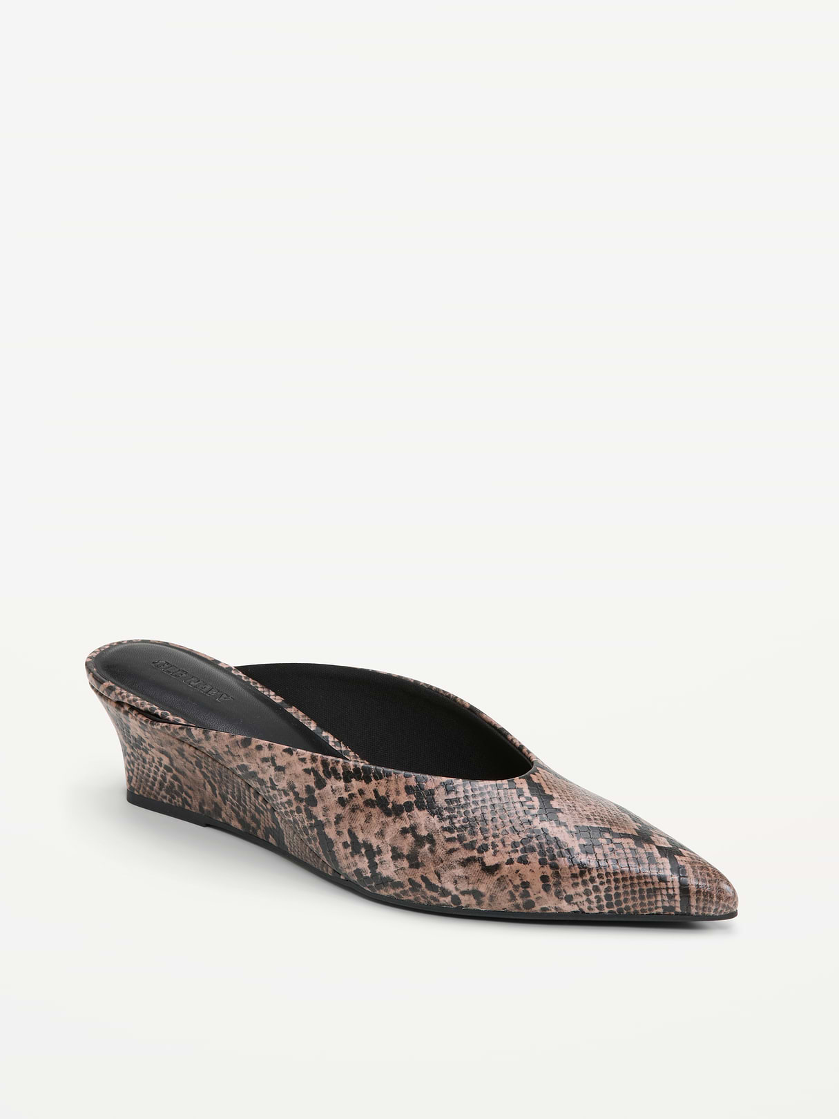 Pointed-Toe Mules for Women - Snake
