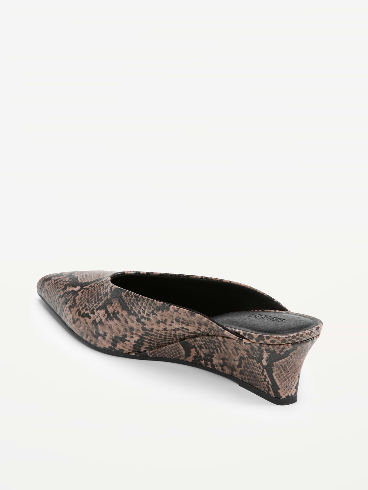 Pointed-Toe Mules for Women - Snake