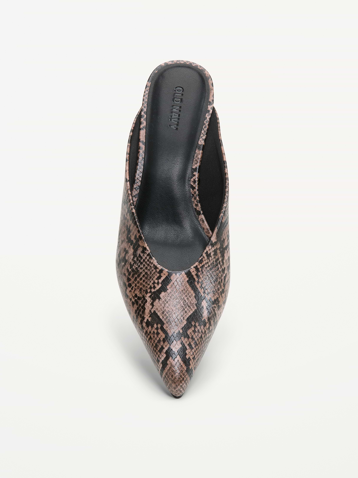 Pointed-Toe Mules for Women - Snake