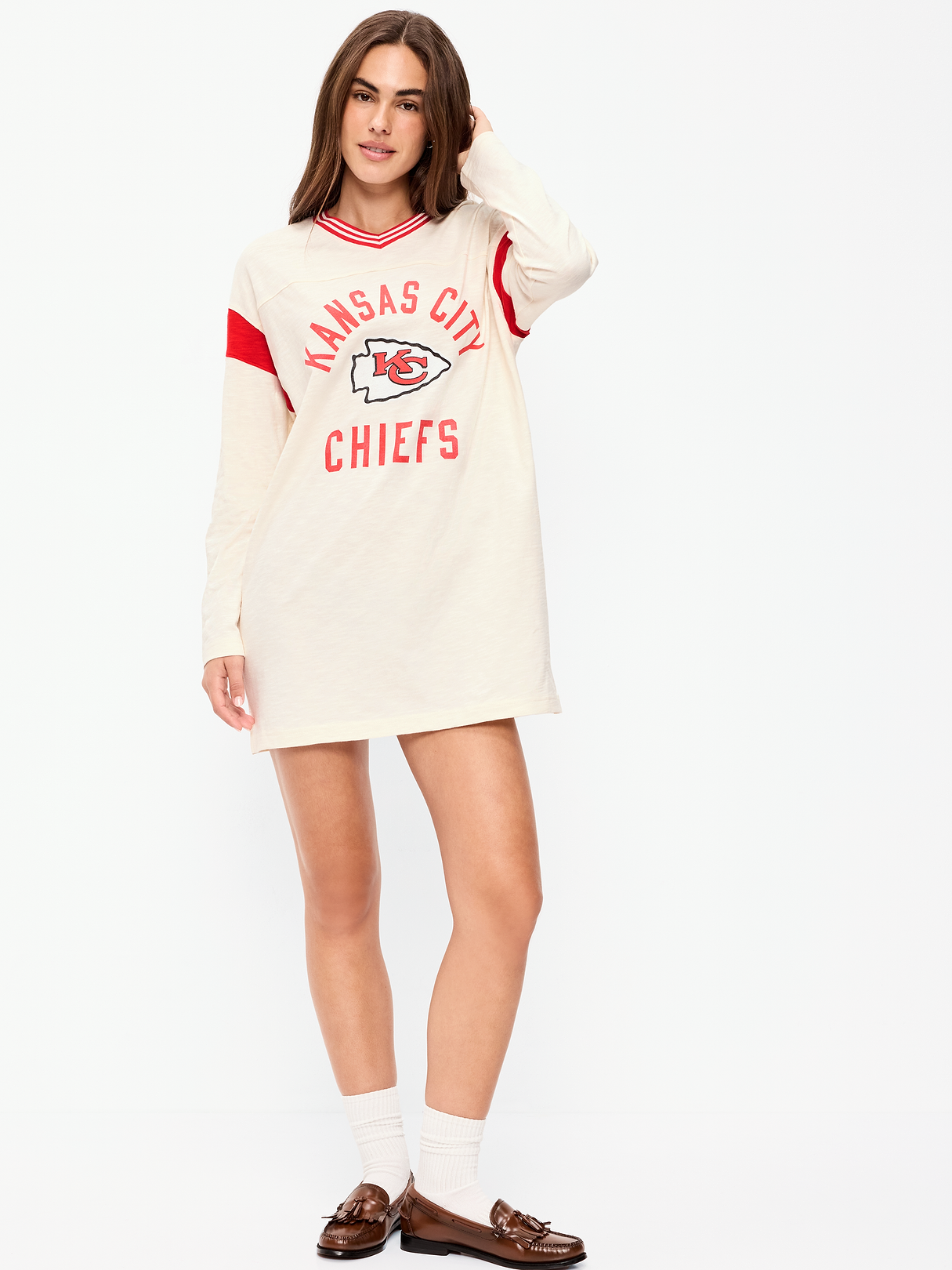 Buffalo Bills Oversized Mini Football Dress for Women - Kansas City Chiefs