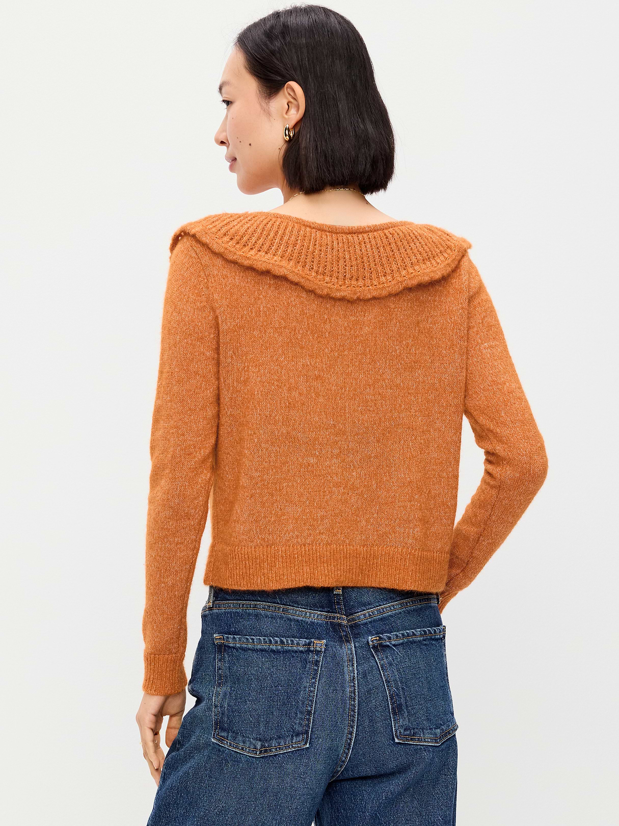 Ruffle-Collar Wool-Blend Pointelle Cardigan - Spice of Life