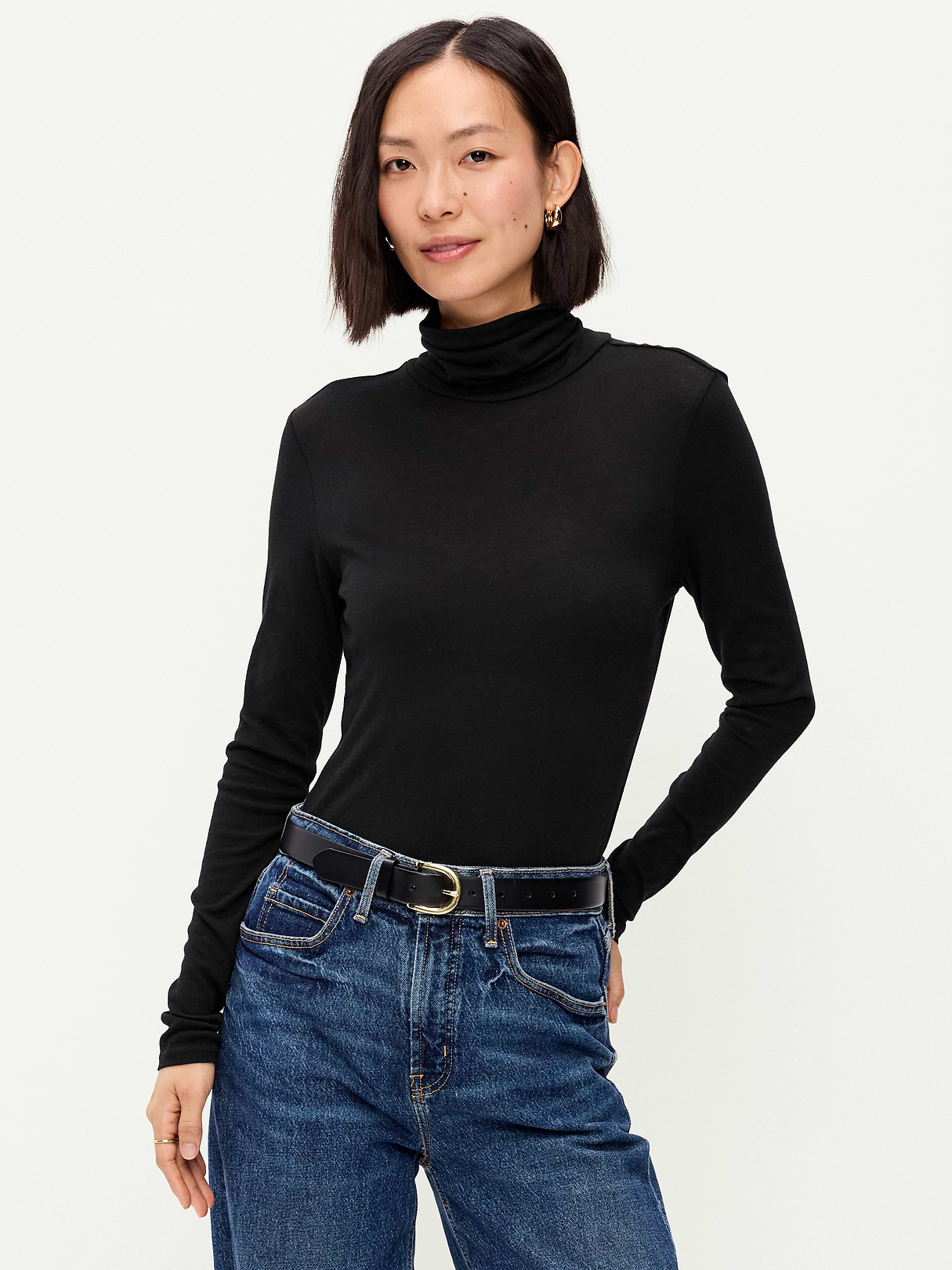 Slim-Fit Turtleneck - Black Jack