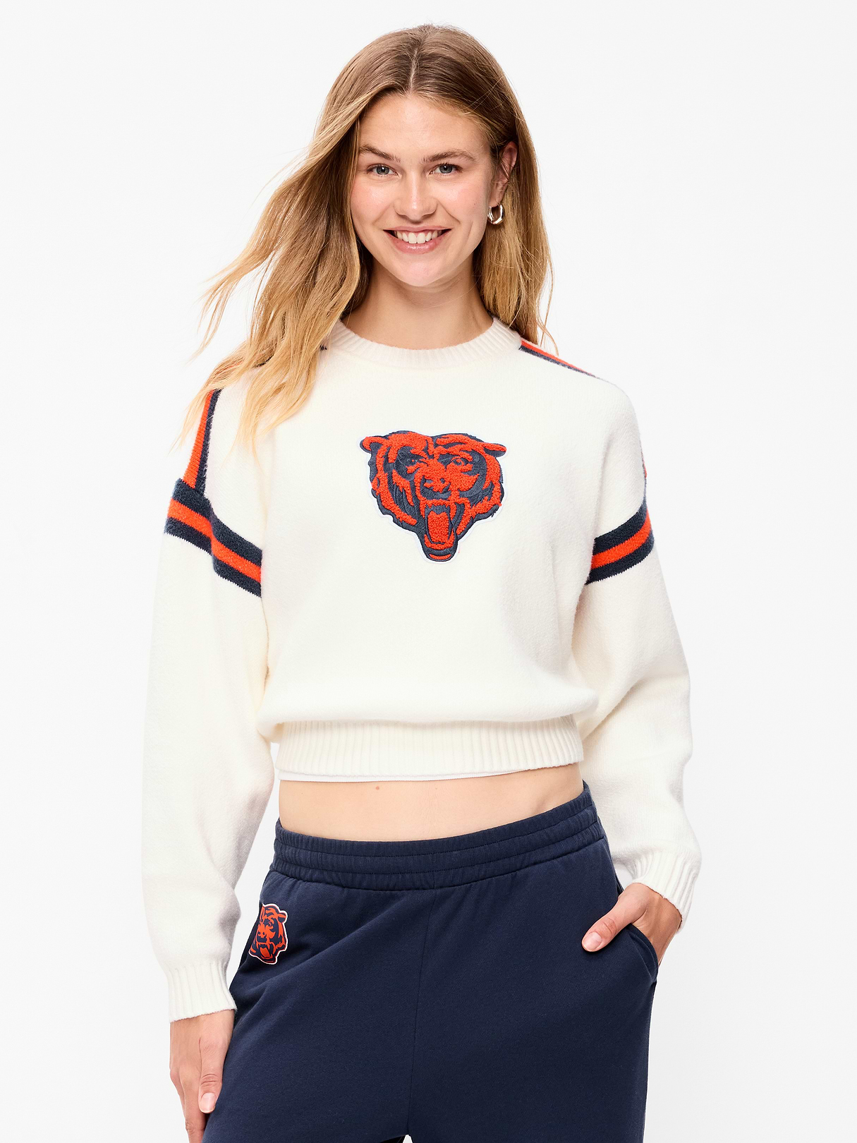 Buffalo Bills Cropped Sweater for Women - Chicago Bears