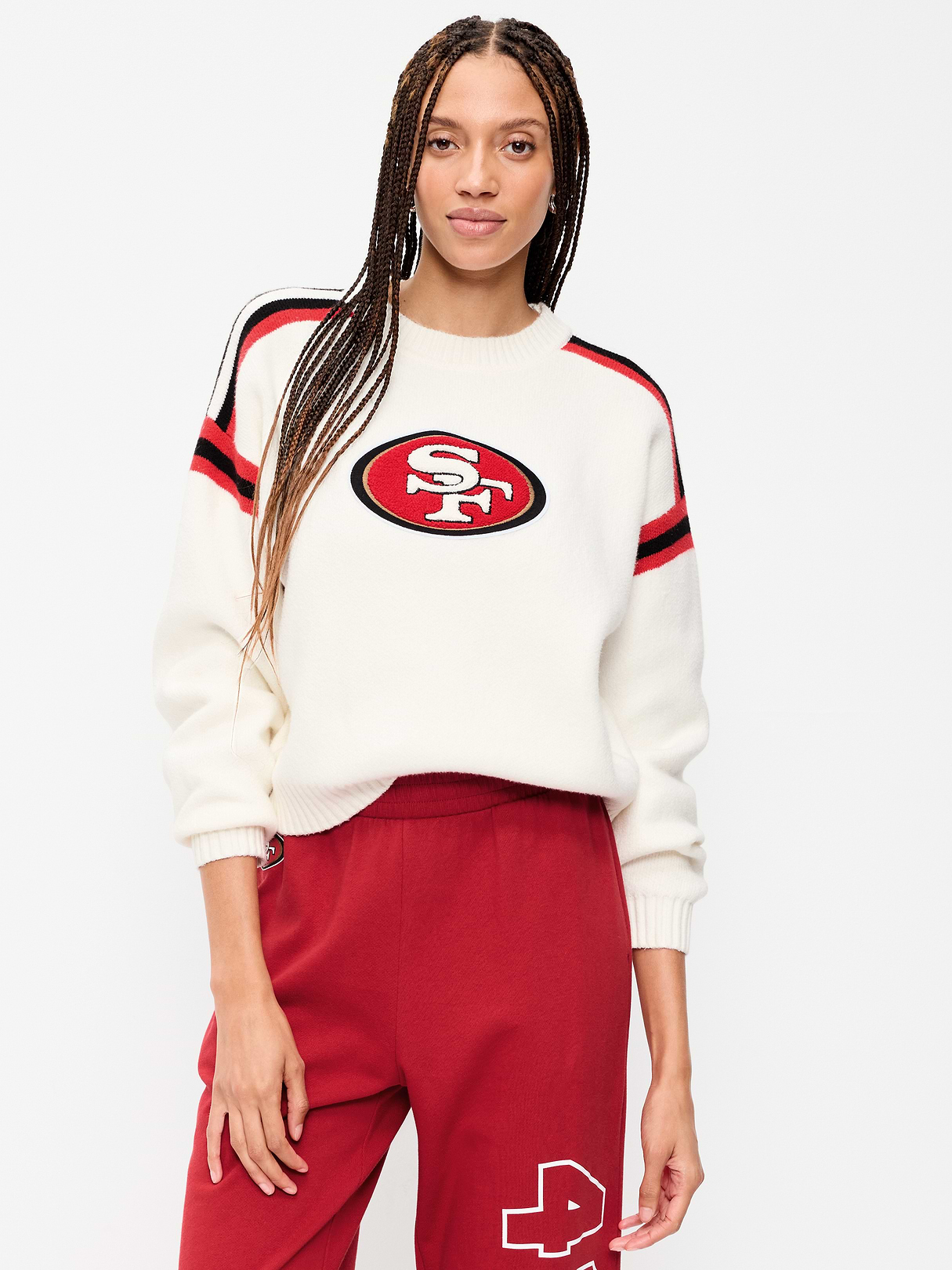 Buffalo Bills Cropped Sweater for Women - San Francisco 49ers