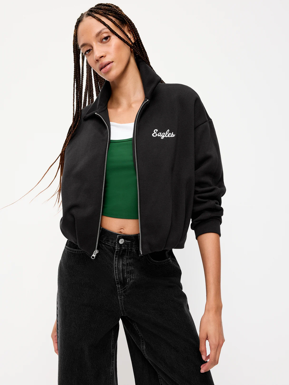 Buffalo Bills Oversized Fleece Bomber Jacket for Women - Philadelphia Eagles