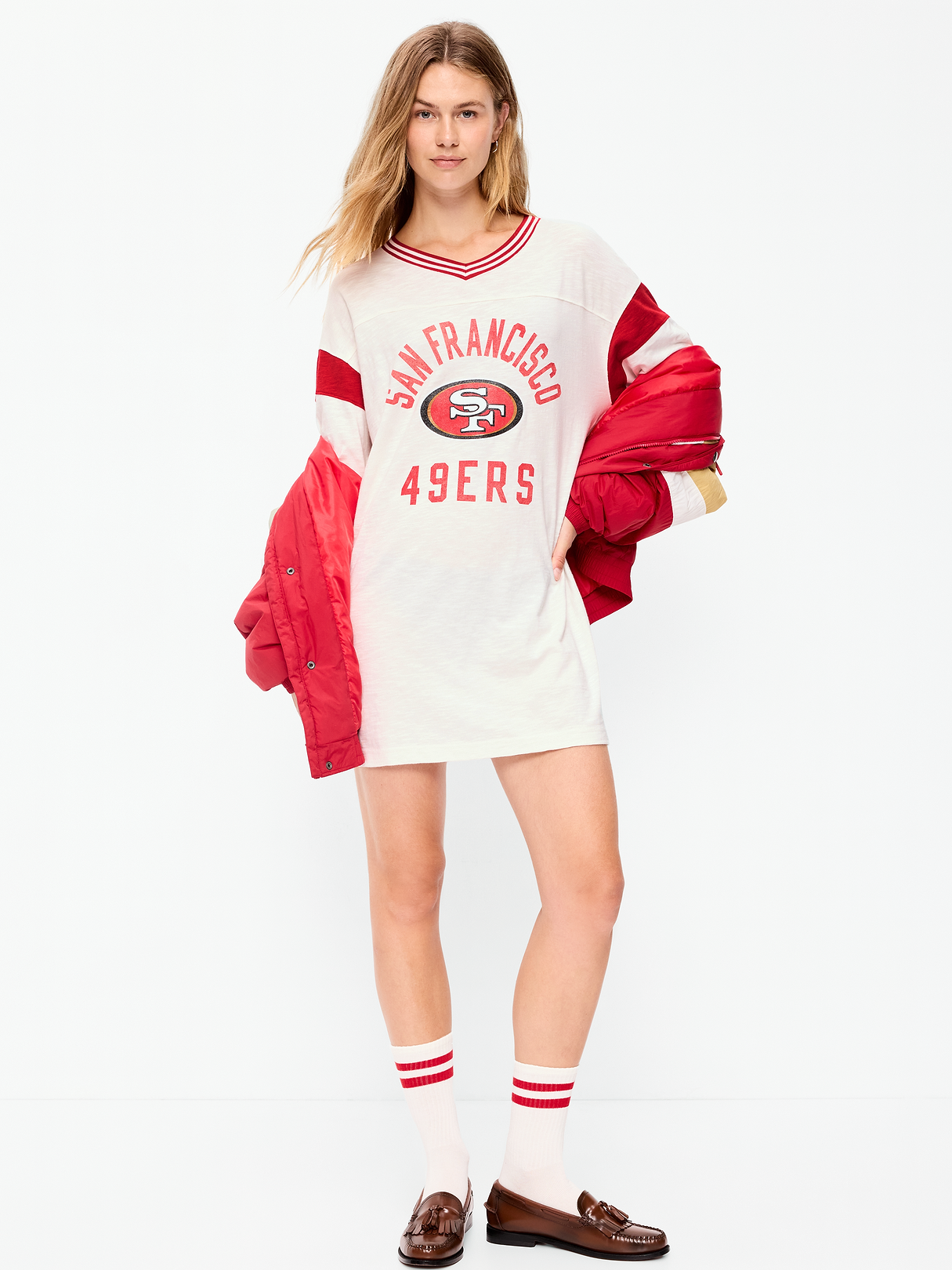 Buffalo Bills Oversized Mini Football Dress for Women - San Francisco 49ers
