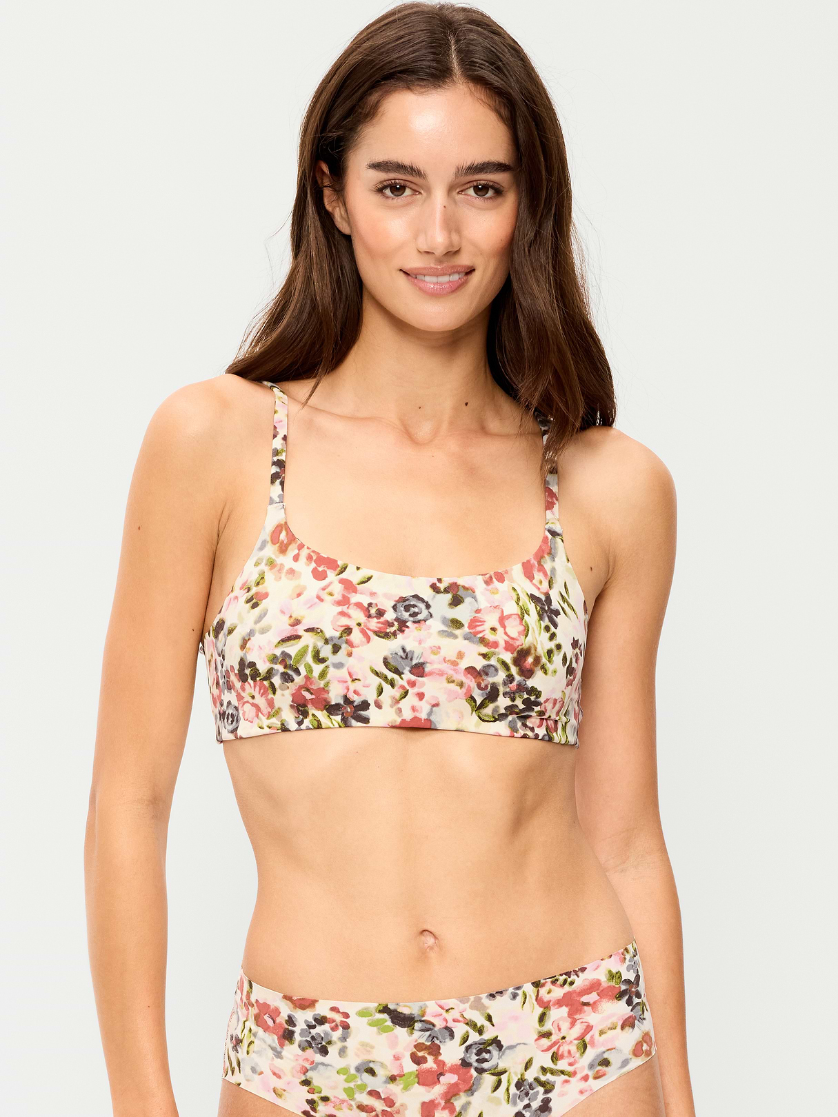 No-Show Bralette - Red Floral