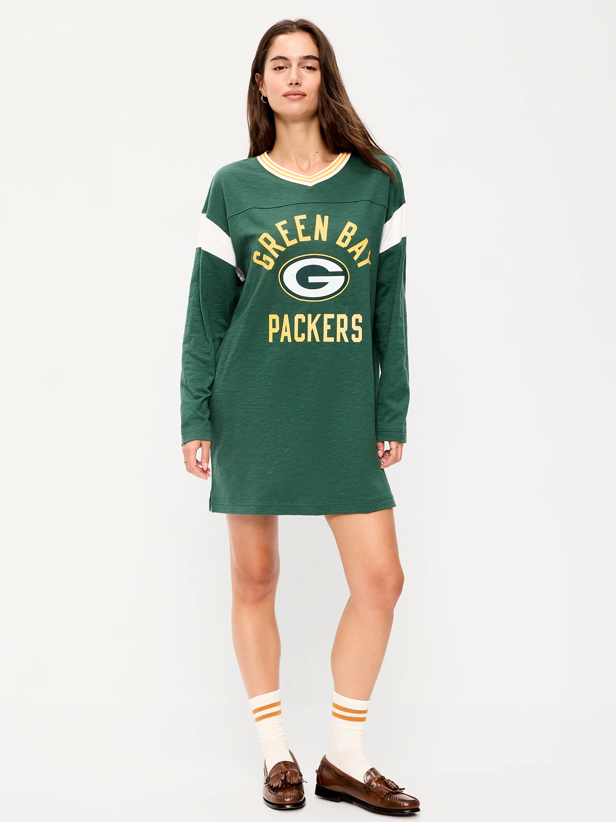 Buffalo Bills Oversized Mini Football Dress for Women - Green Bay Packers