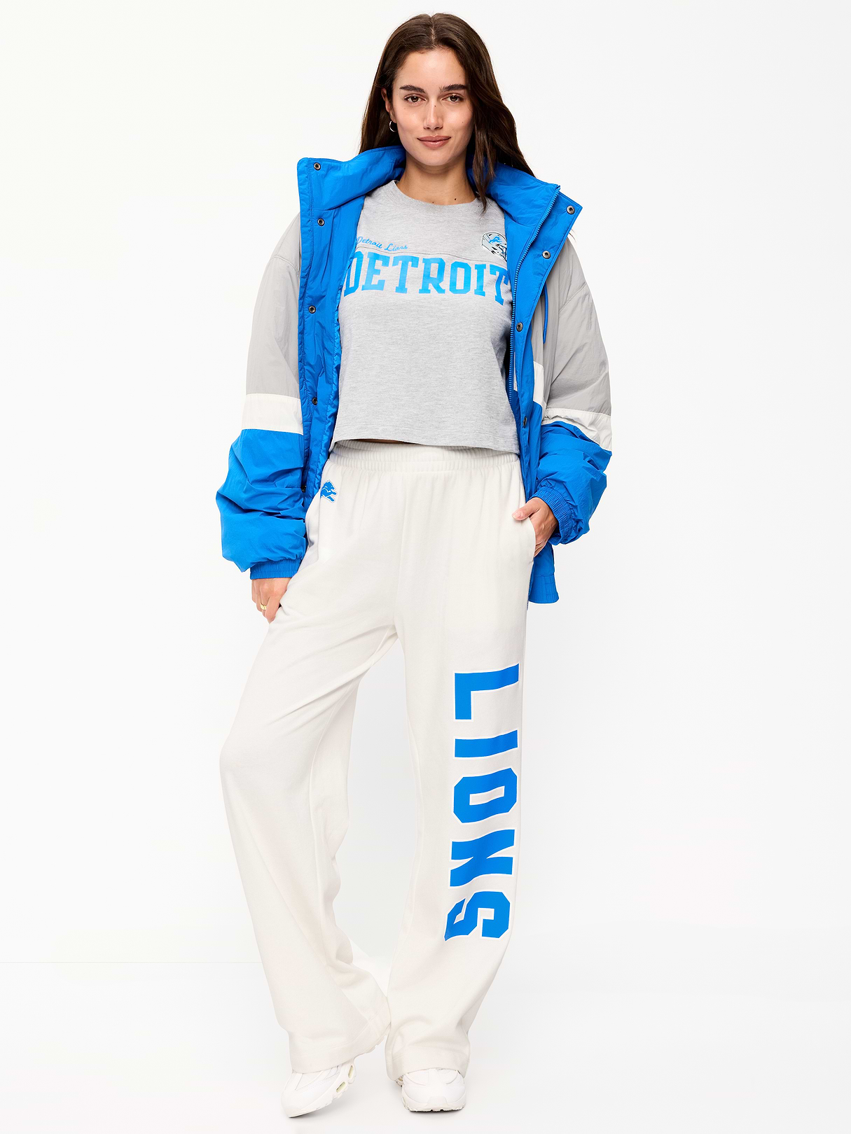 Buffalo Bills High-Waisted SoComfy Wide-Leg Sweatpants for Women - Detroit Lions