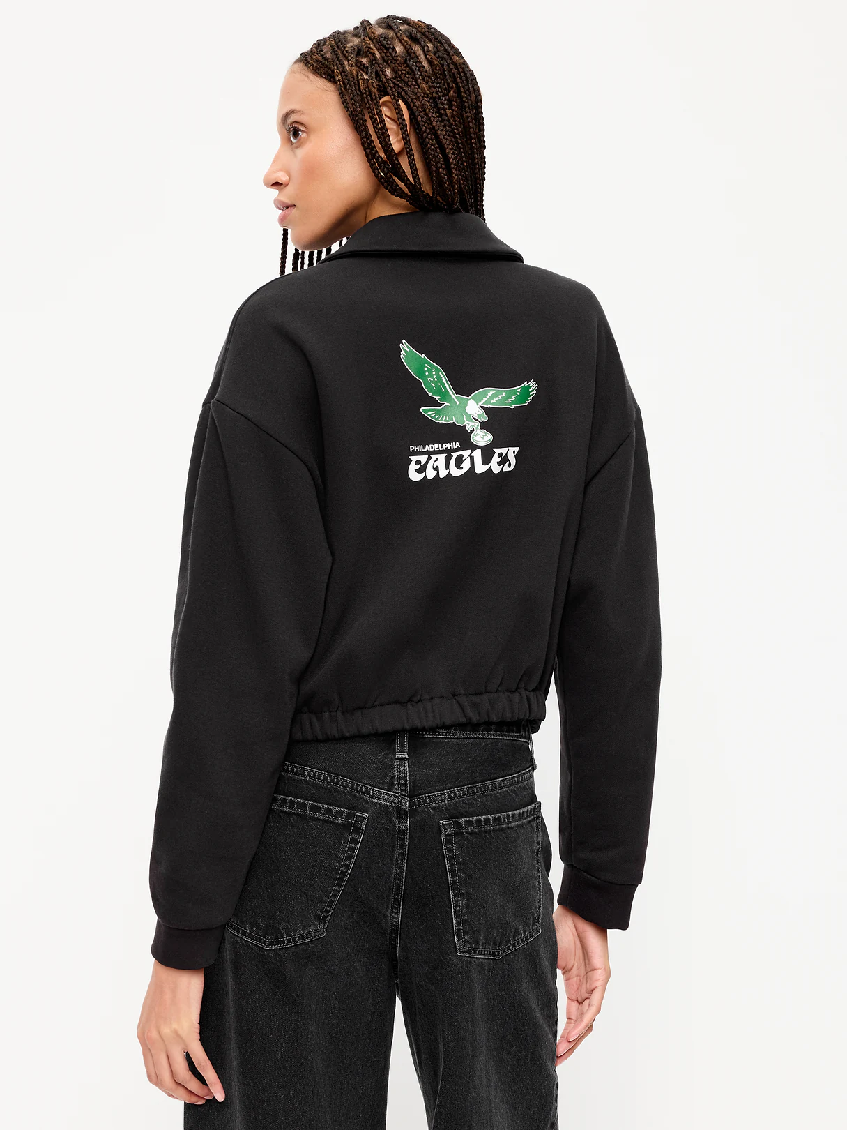 Buffalo Bills Oversized Fleece Bomber Jacket for Women - Philadelphia Eagles
