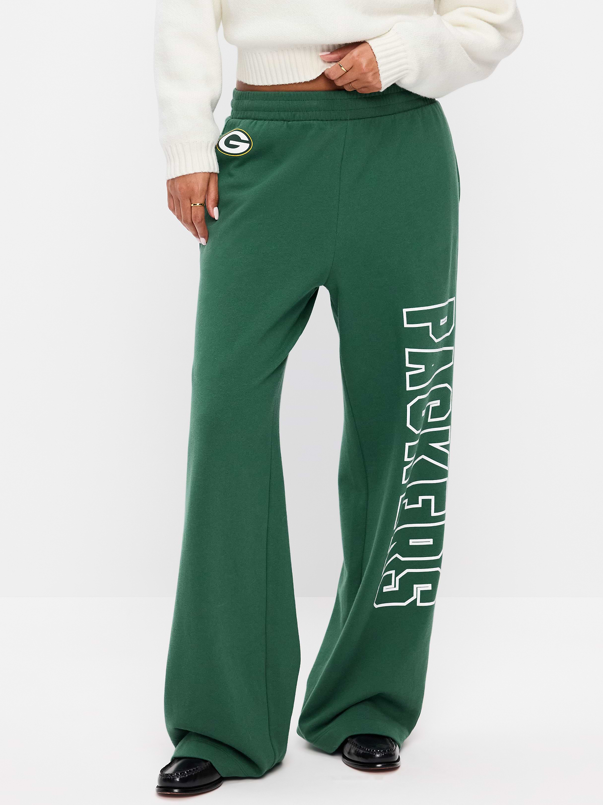 Buffalo Bills High-Waisted SoComfy Wide-Leg Sweatpants for Women - Green Bay Packers