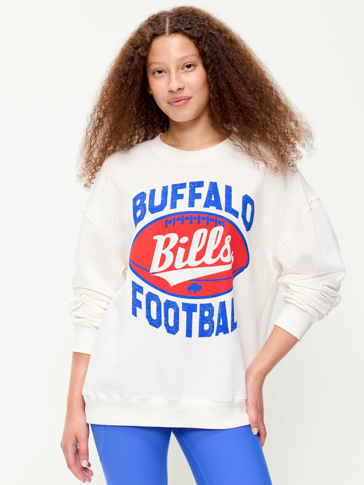 Buffalo Bills Oversized Fleece Sweatshirt for Women - Buffalo Bills
