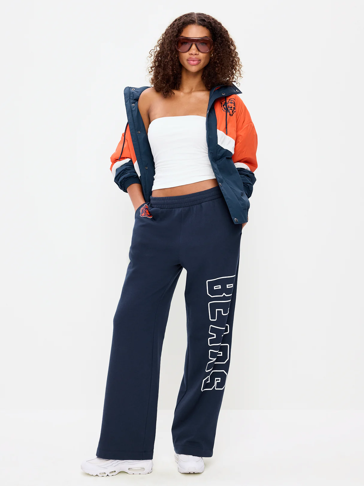 Buffalo Bills High-Waisted SoComfy Wide-Leg Sweatpants for Women - Chicago Bears