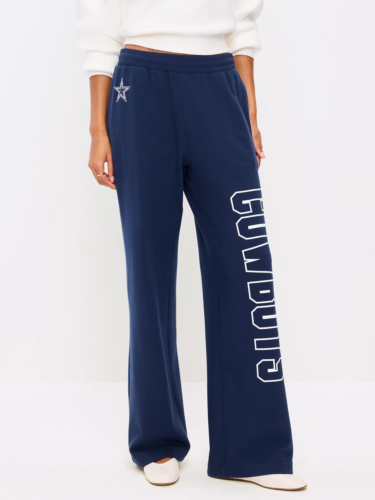 Buffalo Bills High-Waisted SoComfy Wide-Leg Sweatpants for Women - Dallas Cowboys