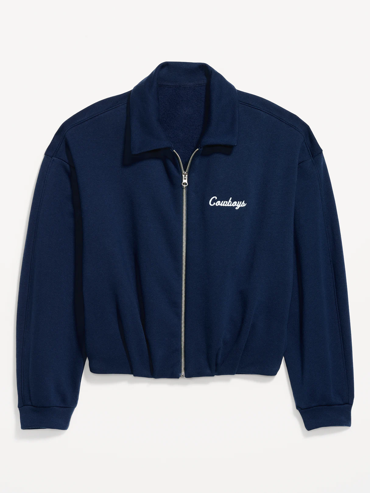 Buffalo Bills Oversized Fleece Bomber Jacket for Women - Dallas Cowboys