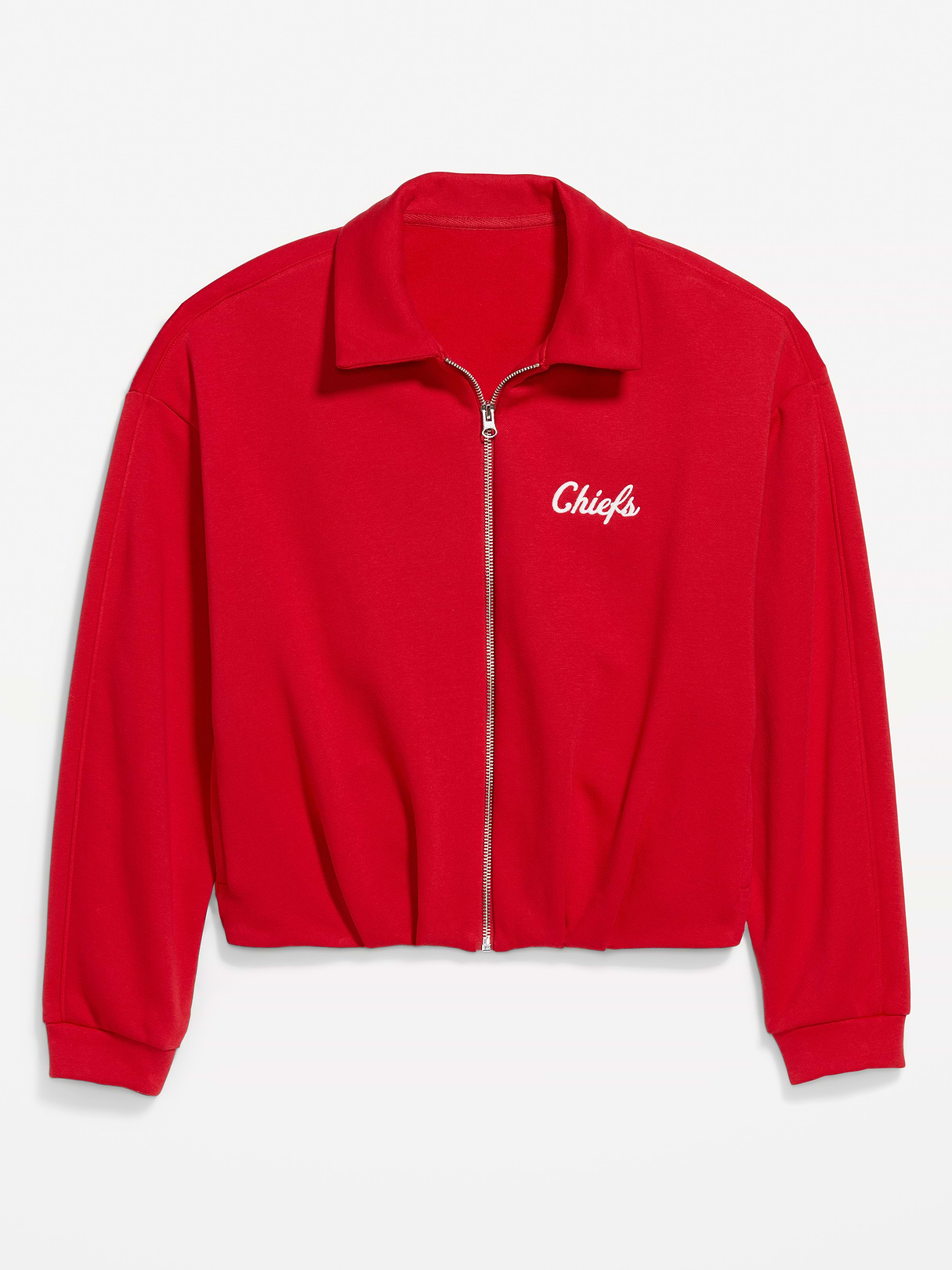 Buffalo Bills Oversized Fleece Bomber Jacket for Women - Kansas City Chiefs