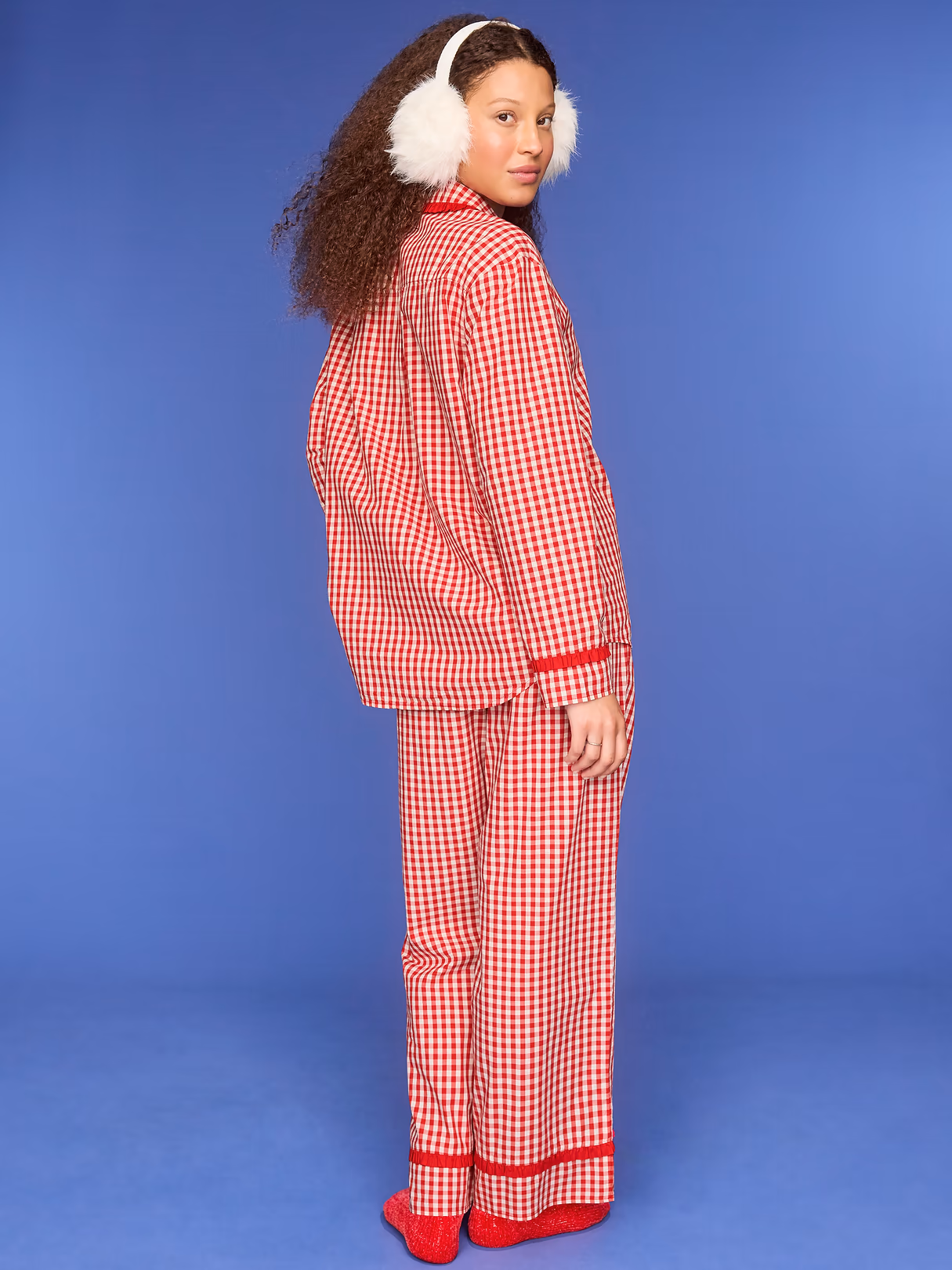 Old Navy x Disney Poplin Pajama Pant Set for Women - Disney Red Gingham