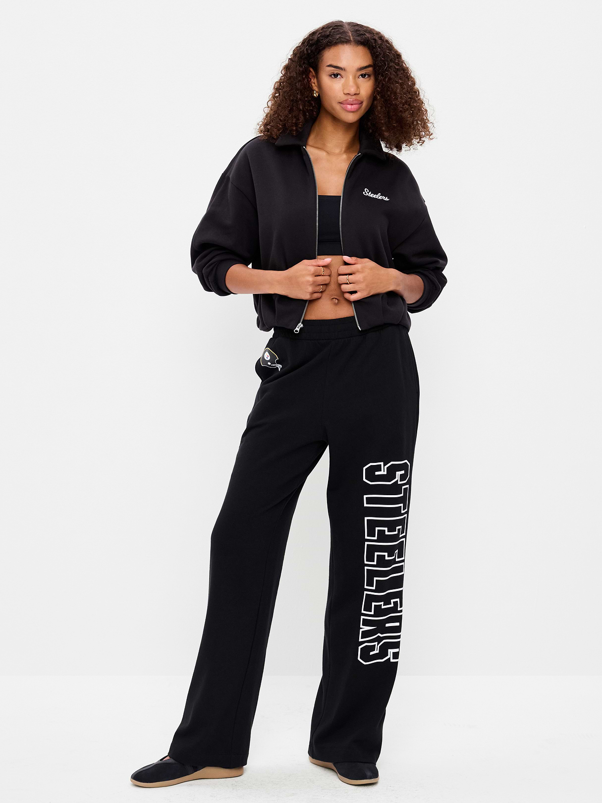 Buffalo Bills High-Waisted SoComfy Wide-Leg Sweatpants for Women - Pittsburgh Steelers