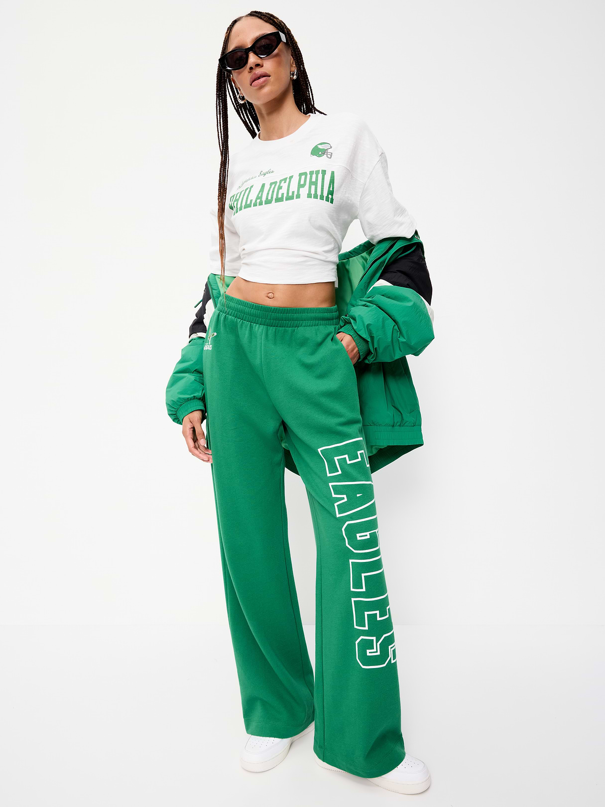 Buffalo Bills High-Waisted SoComfy Wide-Leg Sweatpants for Women - Philadelphia Eagles