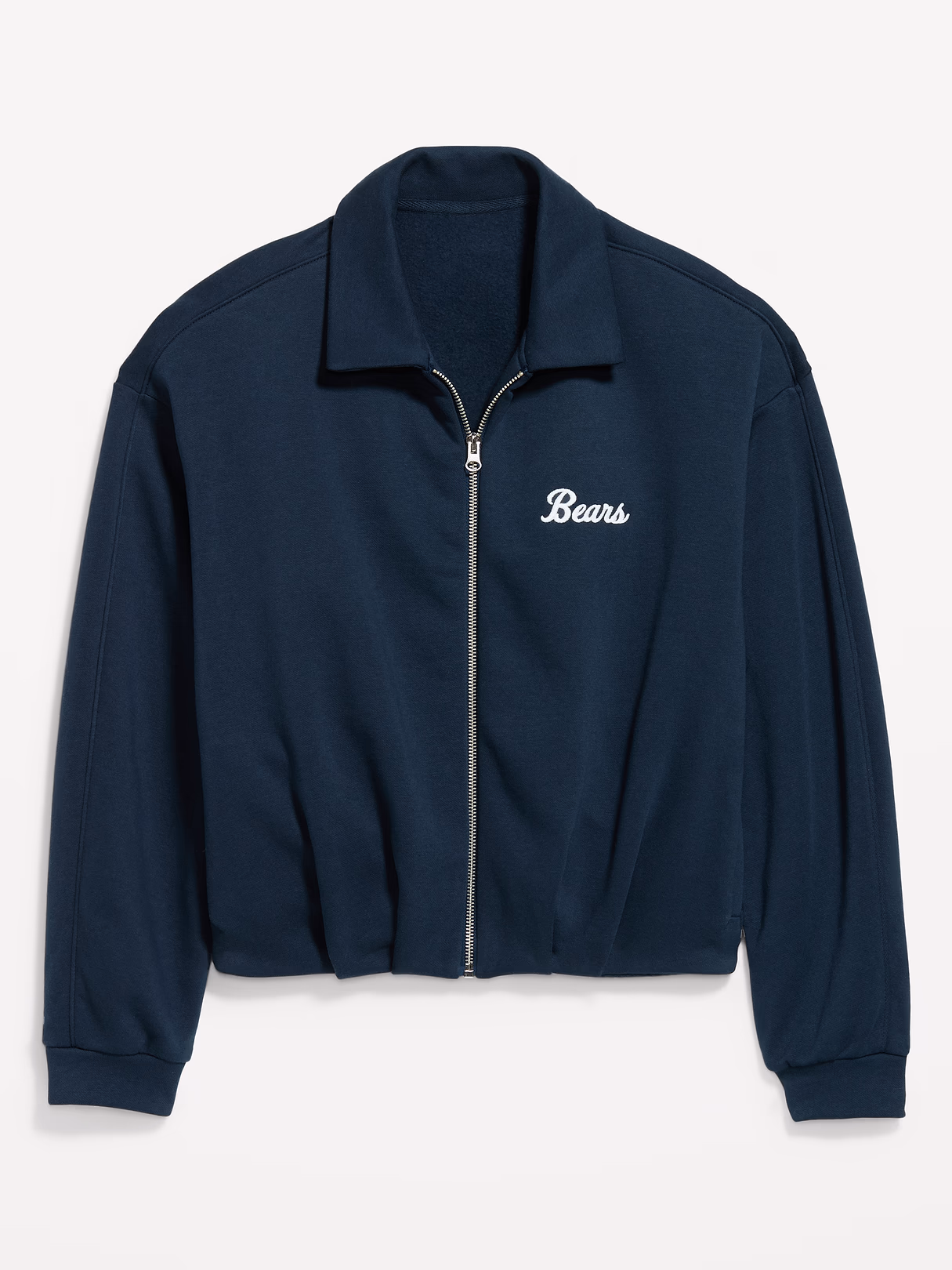 Buffalo Bills Oversized Fleece Bomber Jacket for Women - Chicago Bears