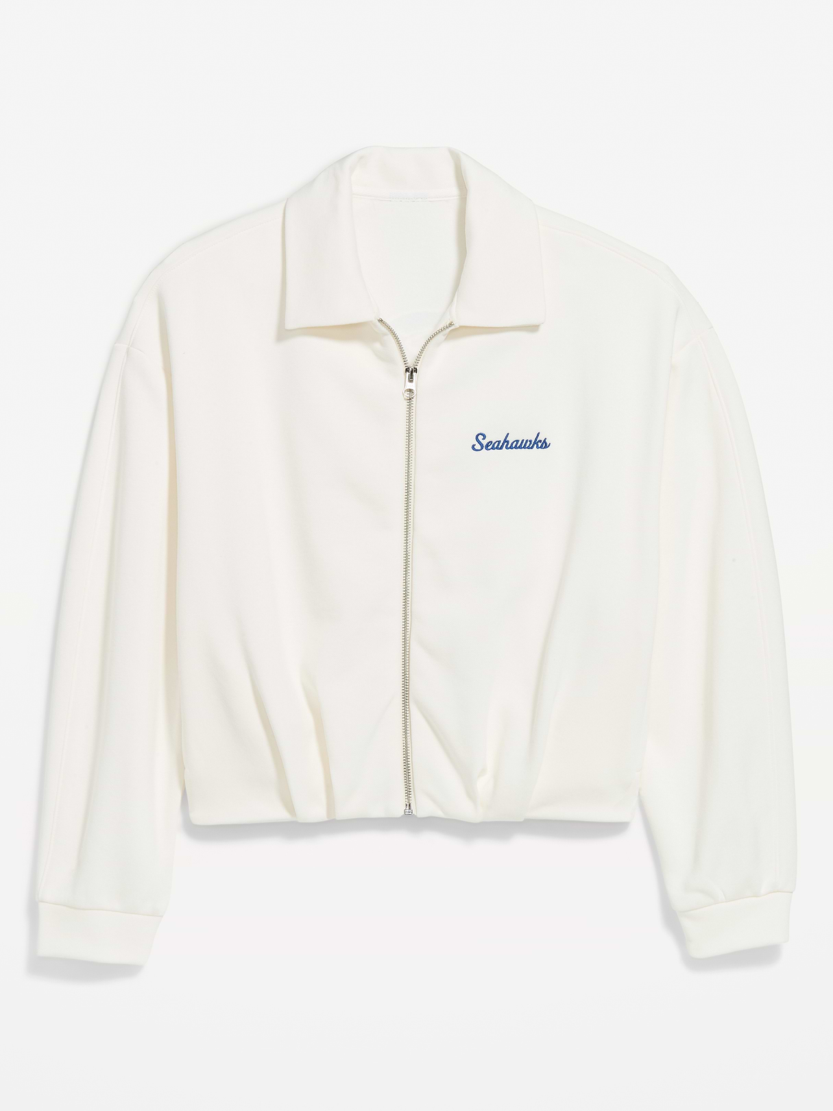 Buffalo Bills Oversized Fleece Bomber Jacket for Women - Seattle Seahawks