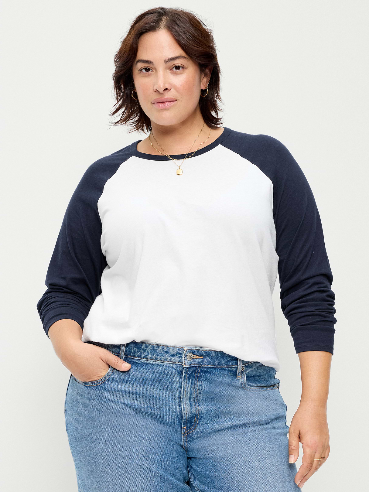 EveryWear Long-Sleeve Raglan Baseball T-Shirt - In the Navy