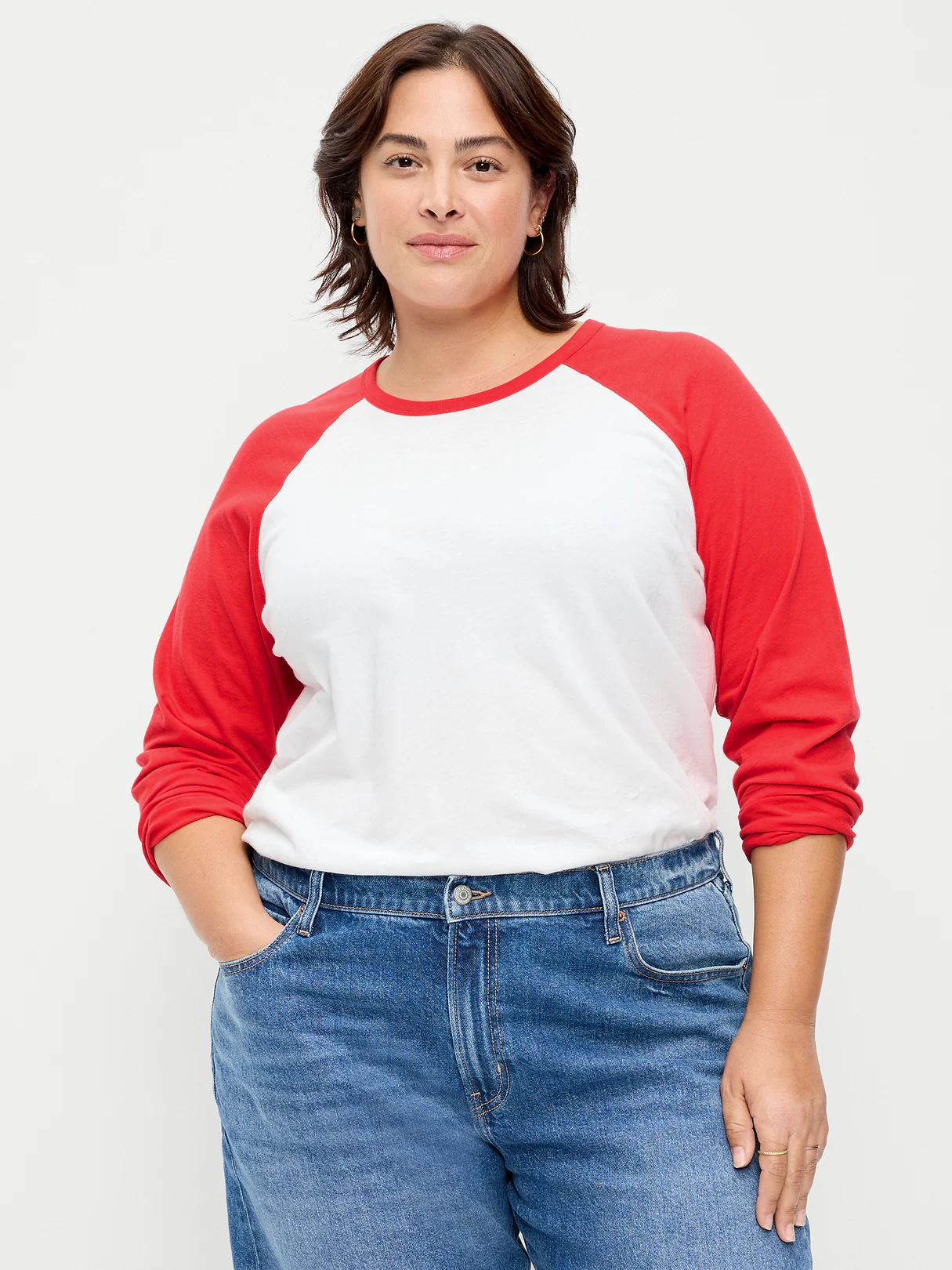 EveryWear Long-Sleeve Raglan Baseball T-Shirt - Scotty Red