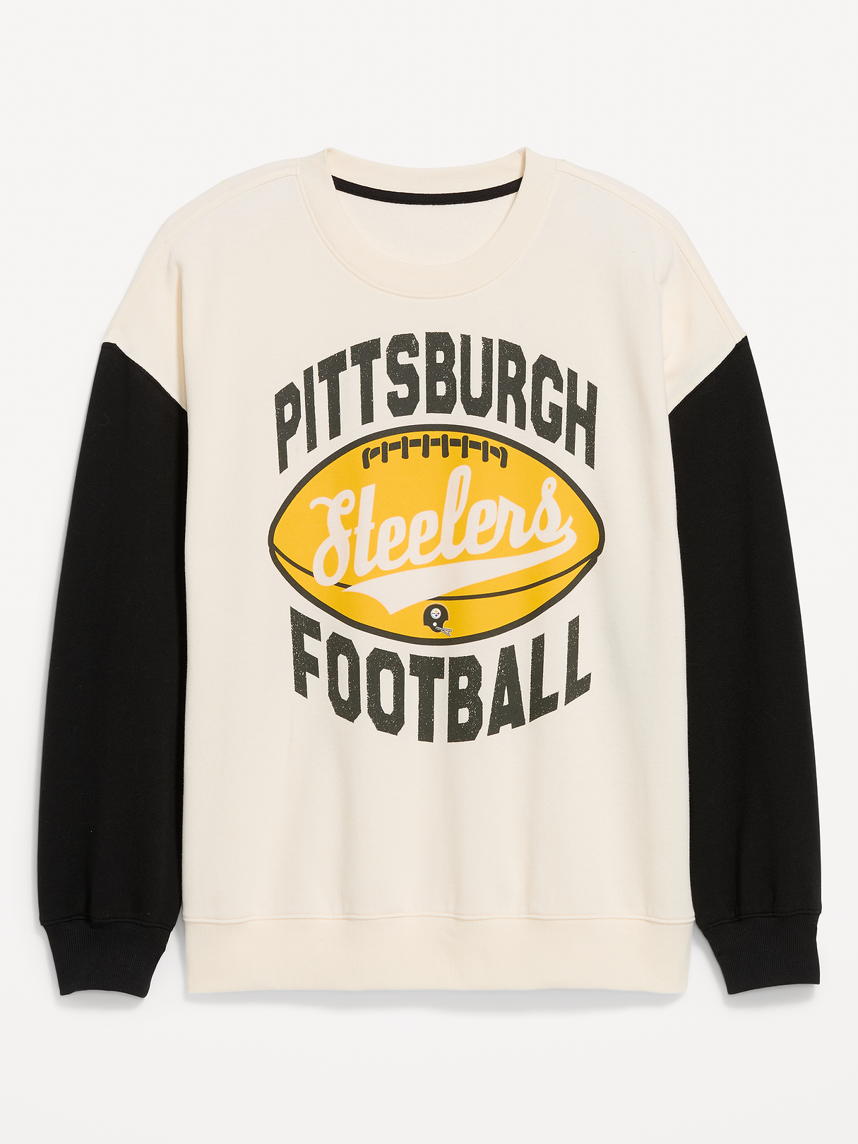Buffalo Bills Oversized Fleece Sweatshirt for Women - Pittsburgh Steelers
