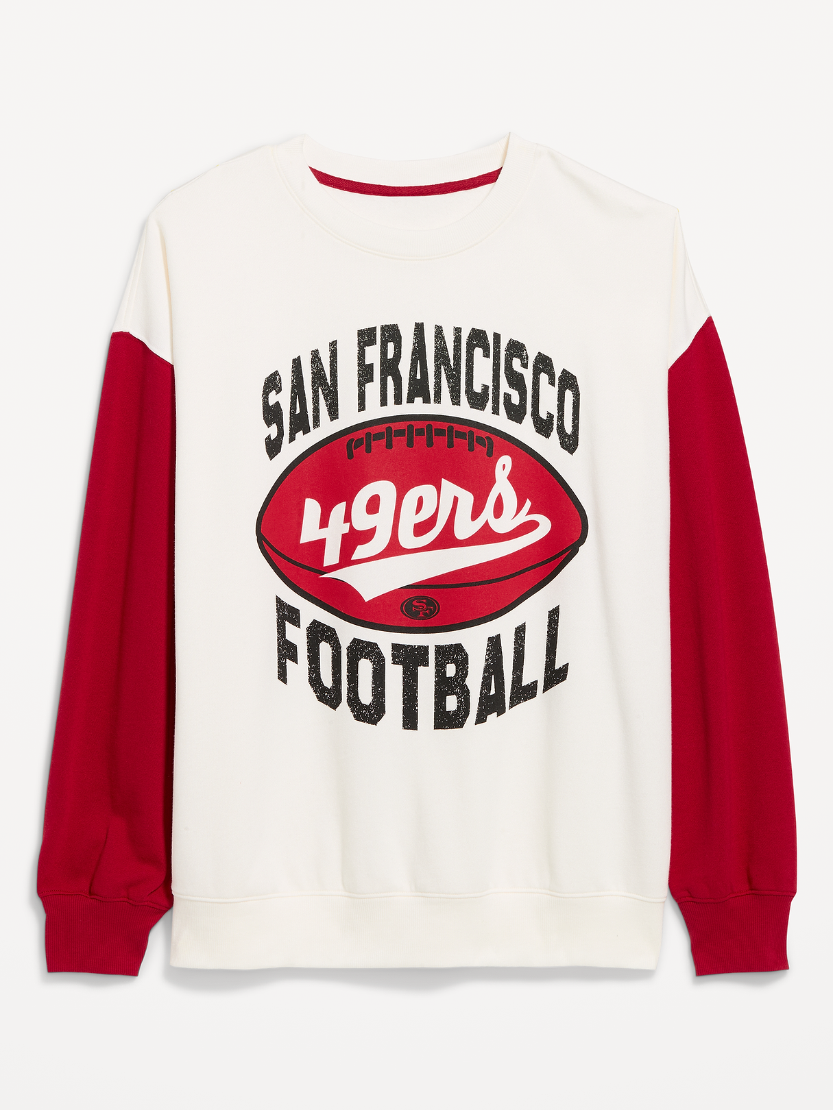 Buffalo Bills Oversized Fleece Sweatshirt for Women - San Francisco 49ers