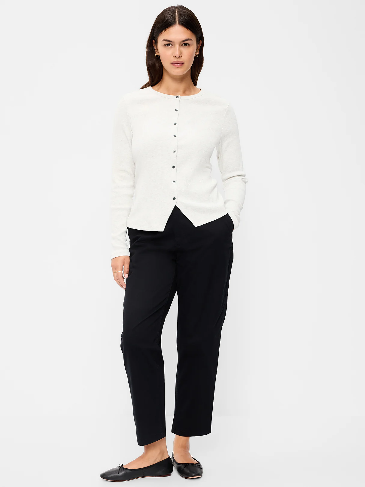 High-Waisted OGC Chino Tapered Straight Pants - Black Jack