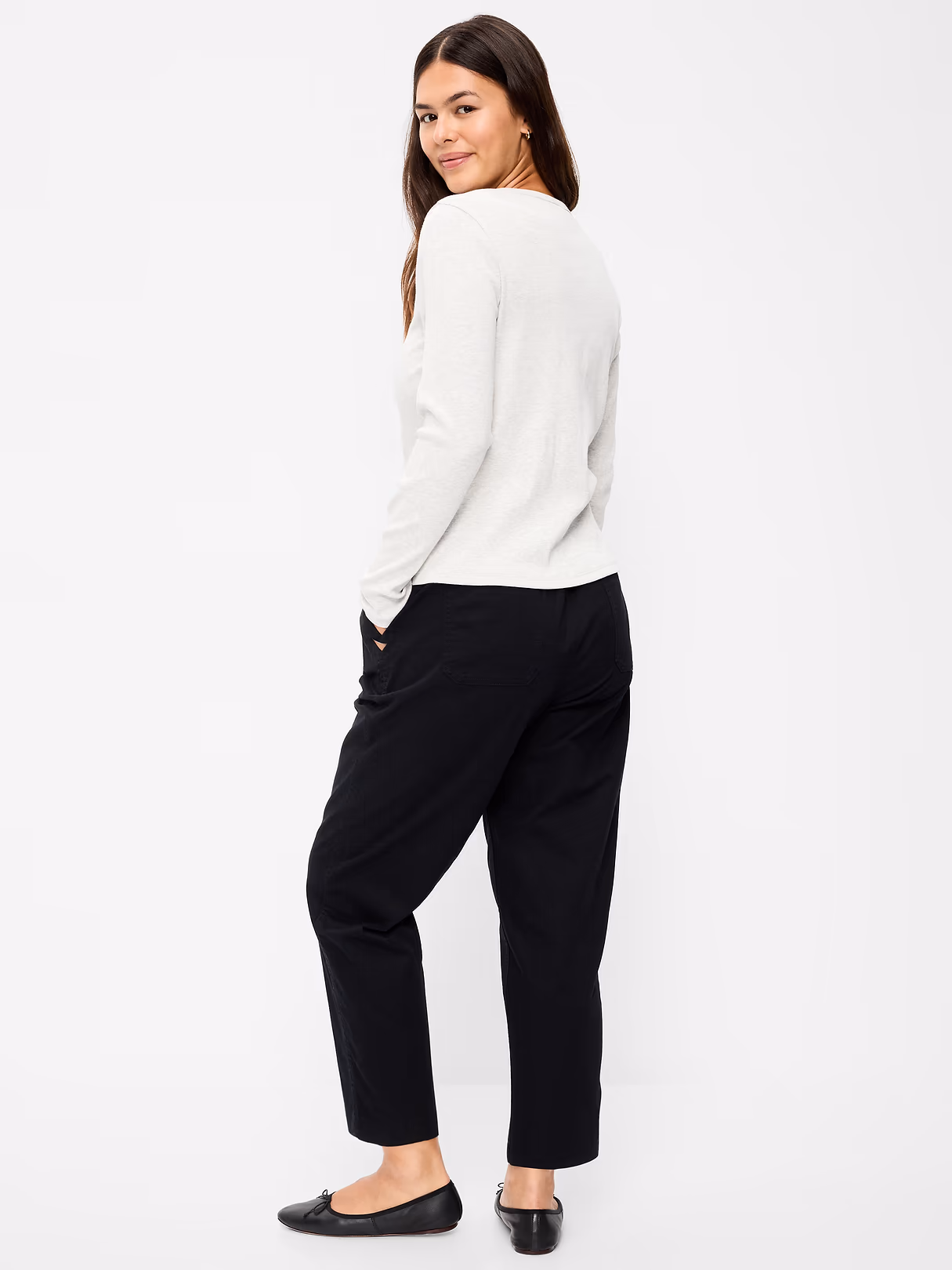 High-Waisted OGC Chino Tapered Straight Pants - Black Jack