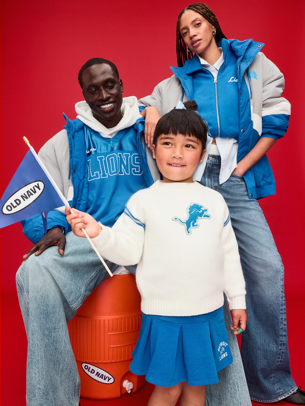 Buffalo Bills Oversized Fleece Sweatshirt for Women - Detroit Lions