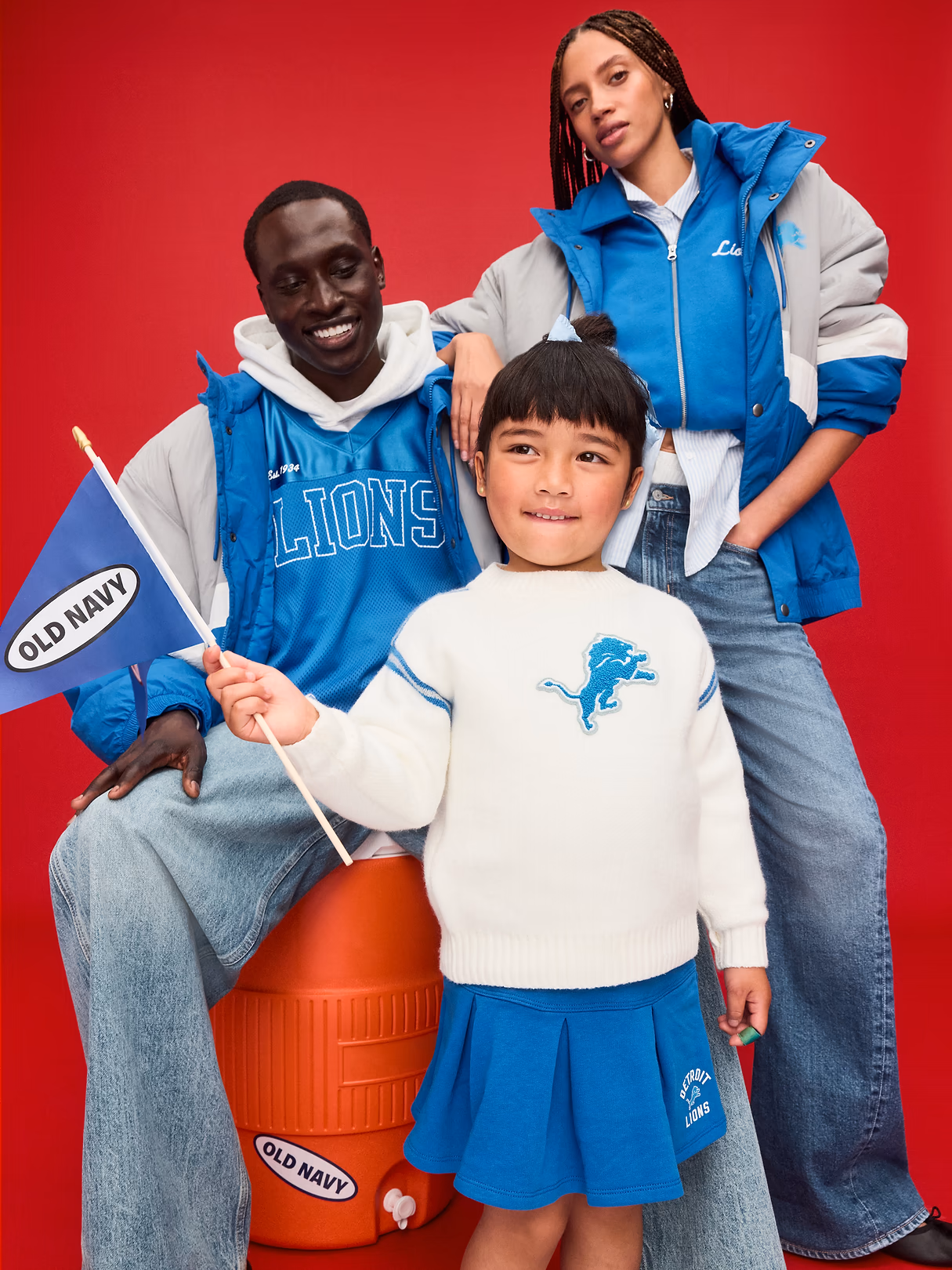 Buffalo Bills Cropped Sweater for Women - Detroit Lions