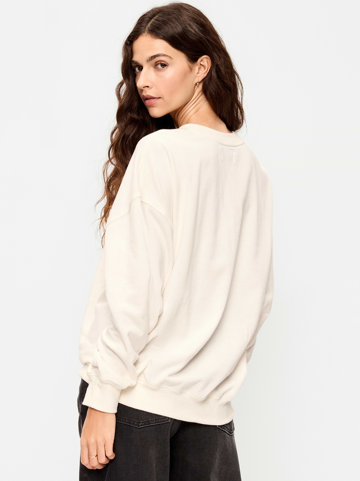 SoComfy Oversized Graphic Sweatshirt - Sea Salt