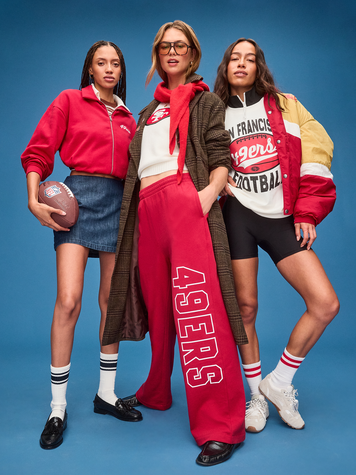 Buffalo Bills Cropped Sweater for Women - San Francisco 49ers