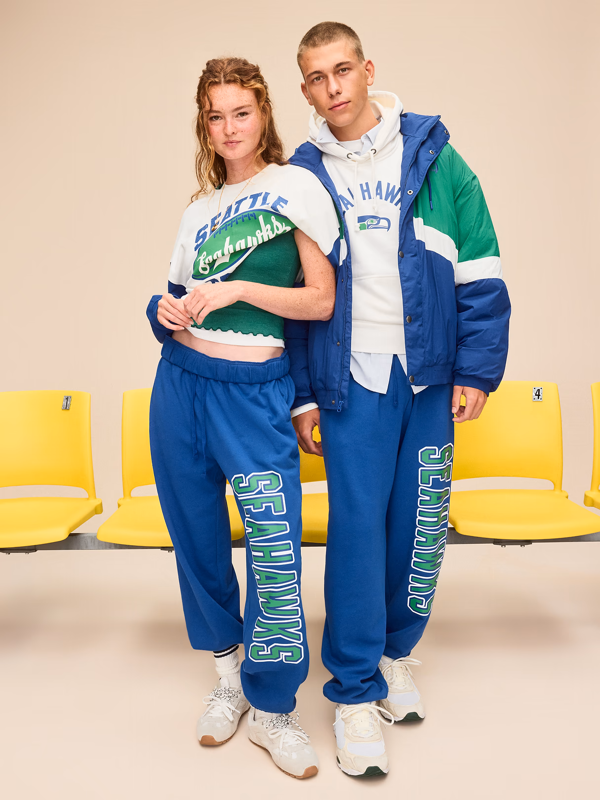 Buffalo Bills Oversized Fleece Bomber Jacket for Women - Seattle Seahawks